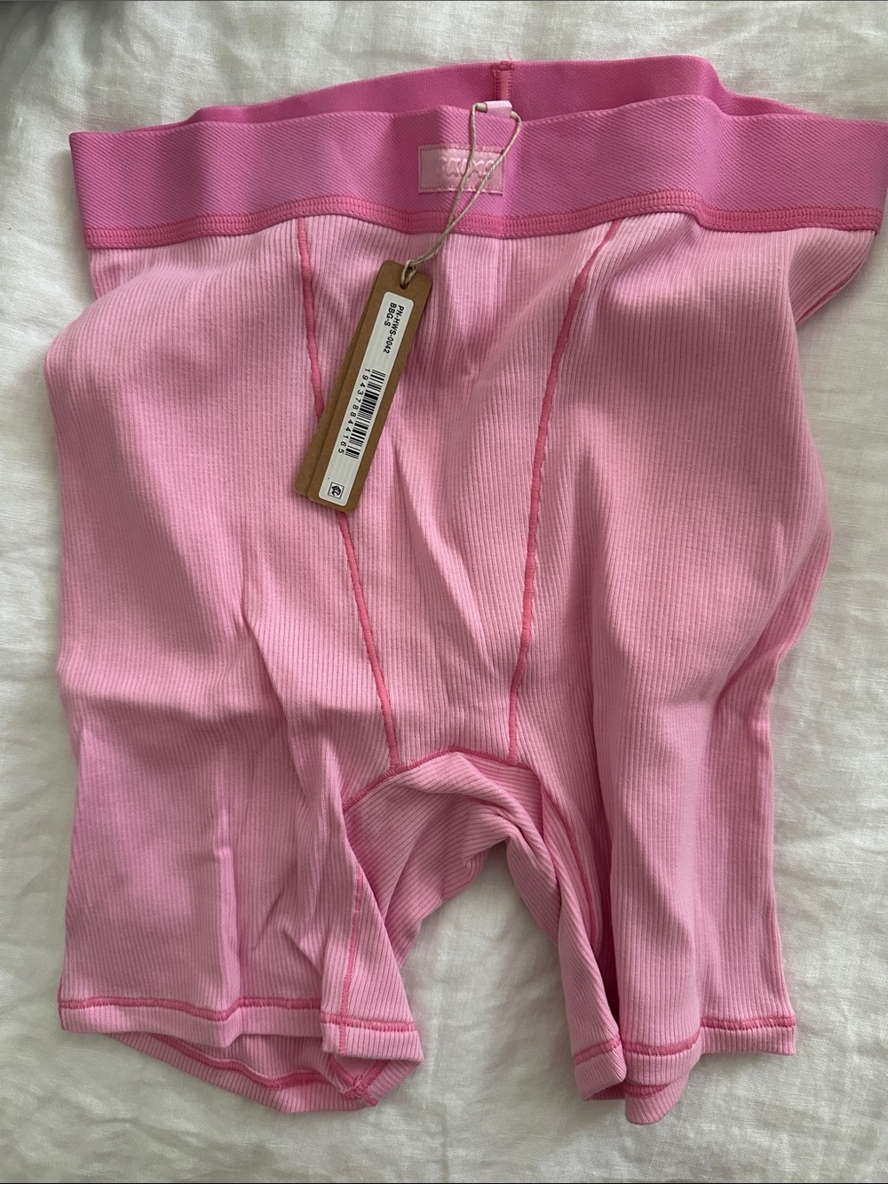 SKIMS bubblegum pink boxer shorts